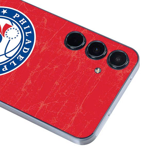 NBA Philadelphia 76ers Distressed Galaxy A35 5G Skin